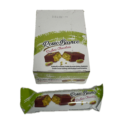 Čokoladice Rosso Bianco Dubai čoko Pistać krem 35 gr