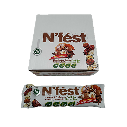 Čokoladice N'Fest Lješnik + Kakao-Voćni bar 40 gr - 12 kom x 8 KUT