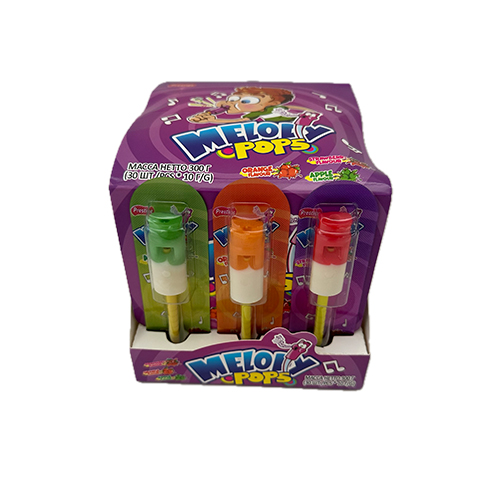 Lizalice Melody Pop Whistle - pištaljka mix voćni 10 gr
