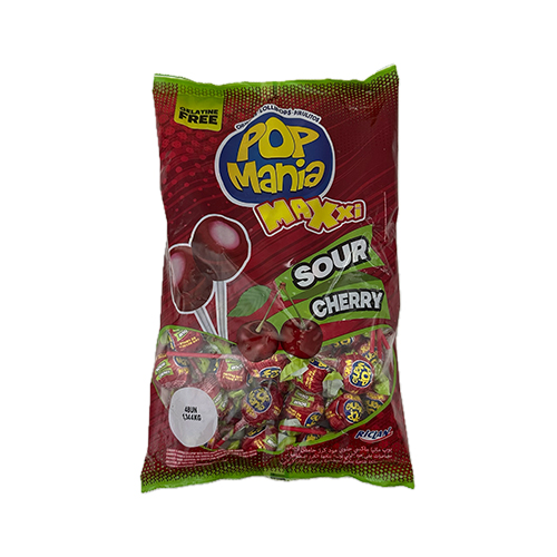 Lizalice + žvaka Maxxi Pop Mania Sour Višnja 28 gr