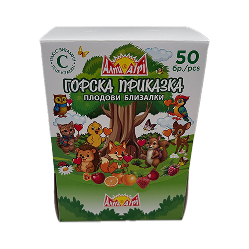 Lizalice Šumska priča Srce Mix voćni 50 kom - 325 gr