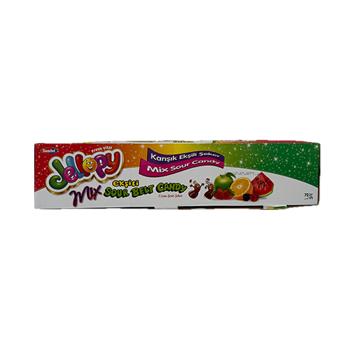 Bomboni Jellopy Sour Belt Mix voćni - trake 15 gr