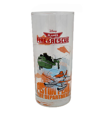 Čaša staklena Disney Planes Classico - Piston peah Fire department 27 cl