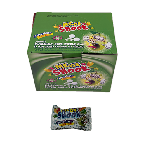Žvake Mega Shook Super Fizzy Jabuka kisjele 4.2 gr