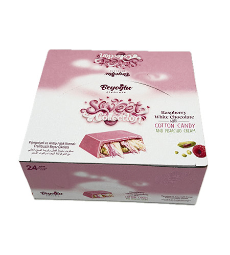 Čokoladice Dubaco Sweet pamuk bijela + malina - pistaći krem 34 gr