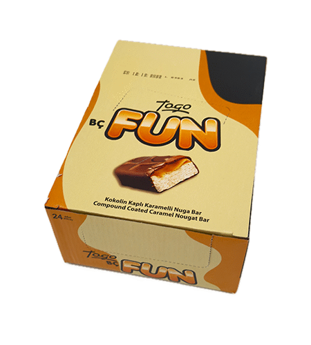 Čokoladice Togo Fun BC nougat bar karamela 25 gr