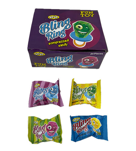 Lizalica - igračka Bling Ring Candy prsten 4VR 12 gr