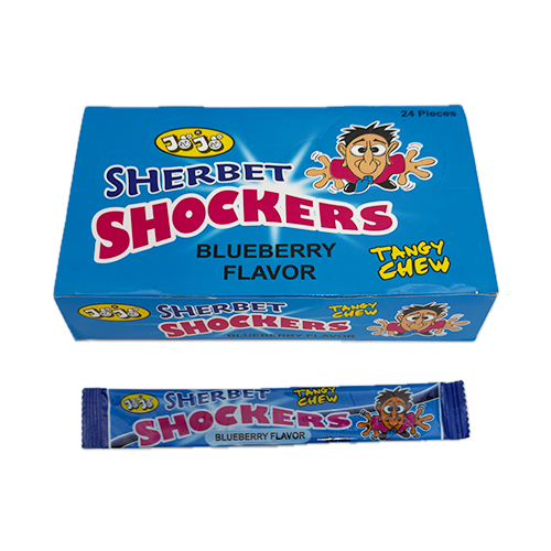 Slatkiš Shockers šerbet Tangy Chew traka borovnica 25 gr