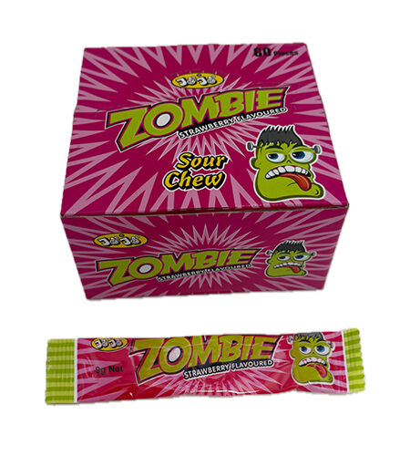 Slatkiš Zombie Sour trake kisjele Jagoda 9 gr