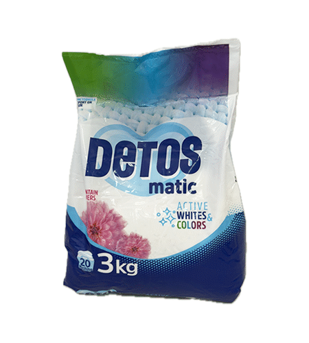 Deterdžent Detos Powder Matic Active kolor-bijelo planinski povjetarac 3 kg