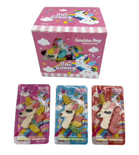 Bomboni gumeni Uni Pony Sunshine 3VR gummy voćni 17 gr - 20 kom