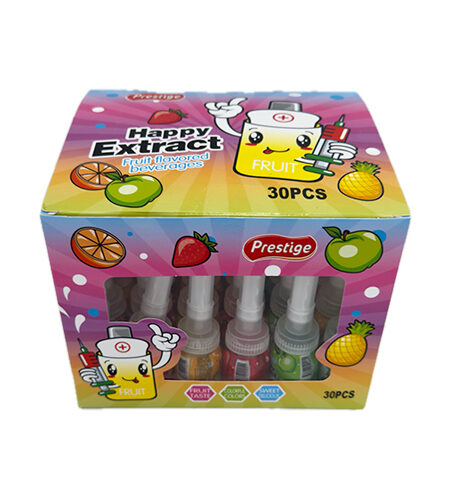 Slatkiš tečni Happy Extract špric + bočica mix voćni 18 gr - 30 kom