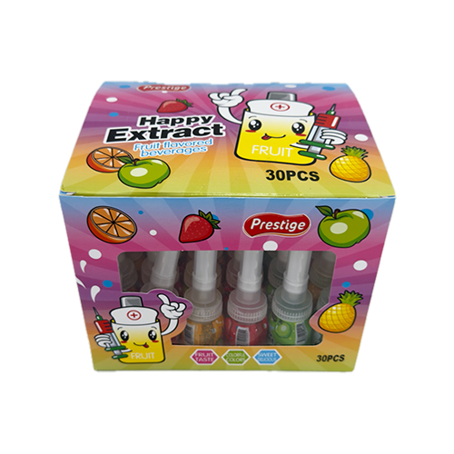 Slatkiš tečni Happy Extract špric + bočica mix voćni 18 gr - 30 kom