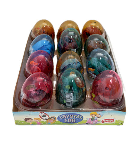 Igračka jaje Crystal Egg Dinorium + bombon 6 gr - 12 kom