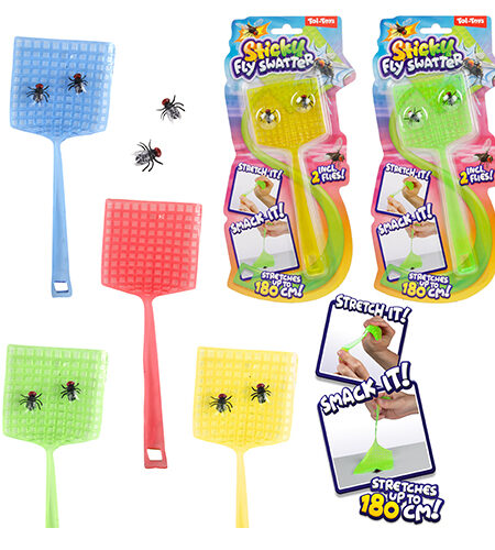 Palica rastegljiva ljepljiva za muve fun - sa 2 muve, 4 varijante