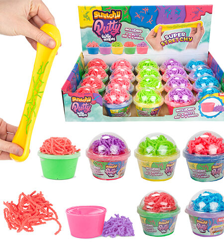 Masa za modelovanje 55 g sa mini crvima putty 10 g - 5 varijanti (20 kom displej)