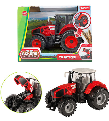 Traktor ackers ville - 19 cm, frikcioni pogon, crveni