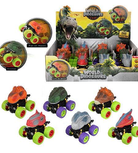 Kamion monster 360 world of dino - frikcioni pogon, 6 varijanti (12 kom displej)